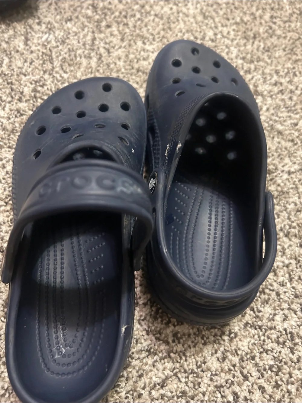 CROCS Kids Navy Blue Classic Clog Sandals